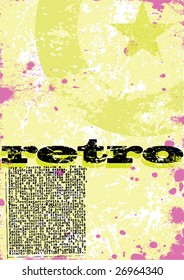 Grunge style retro themed complete layout in vector format