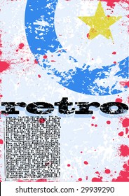 Grunge style retro themed complete layout in vector format