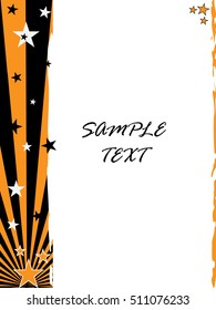 Grunge style rock n roll background with stars and stripes