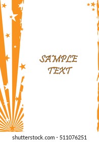 Grunge style rock n roll background with stars and stripes