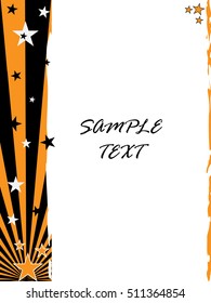 Grunge style rock n roll background with stars and stripes