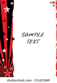 Grunge style rock n roll background with stars and stripes