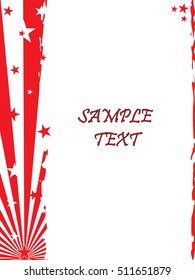 Grunge style rock n roll background with stars and stripes
