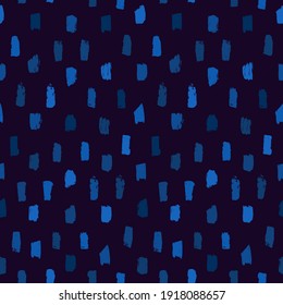 Grunge style seamless pattern. Repeated dash line motif. Modern minimal geometric surface print. Freehand brush design texture. Handdrawn doodle contemporary ornament. Vector abstract background
