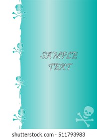 Grunge style, skull and stars vector background with the metalli