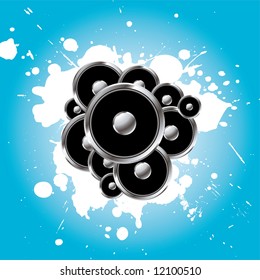 Grunge style speaker background with room to add your own text