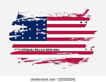 Grunge style textured flag of Bikini Atoll country