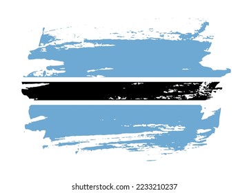 Bandera texturada de estilo grunge del país de Botsuana