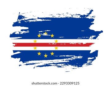 Grunge style textured flag of Cape Verde country