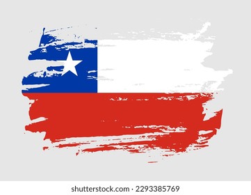 Grunge style textured flag of Chile country