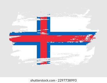 Grunge style textured flag of Faroe Islands country