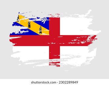 Grunge style textured flag of Herm country
