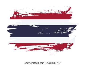 Grunge style textured flag of Thailand country