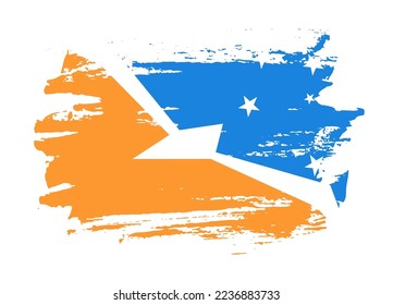 Grunge style textured flag of Tierra del Fuego Province, Argentina country