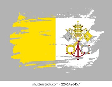 Grunge style textured flag of Vatican City country