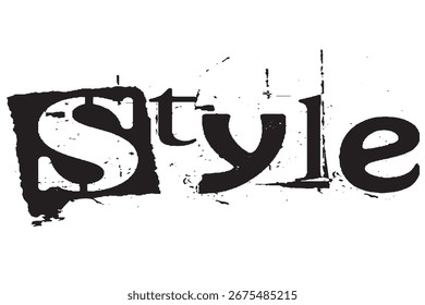 Grunge Style Typography Design and background