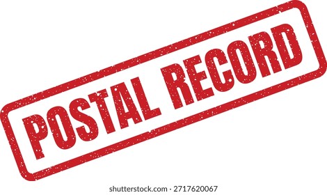 A grunge style vector stamp used to mark official postal records. Suitable for archiving mail, administrative tasks, or important correspondence.