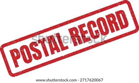 A grunge style vector stamp used to mark official postal records. Suitable for archiving mail, administrative tasks, or important correspondence.