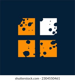 Diseño del logotipo del icono de la ventana de estilo ondulado.