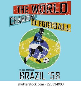 Grunge style world football theme vol.6