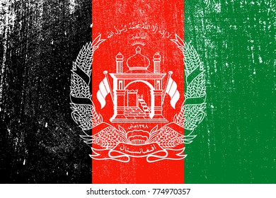 grunge styled flag of Afghanistan