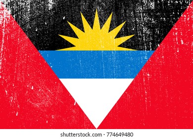 grunge styled flag of Antigua and Barbuda