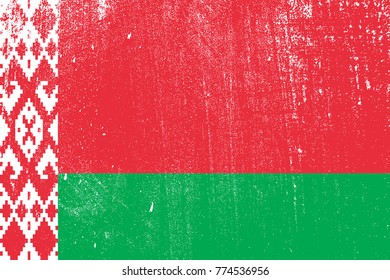 grunge styled flag of Belarus.