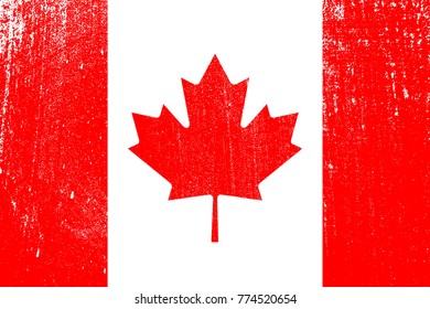 grunge styled flag of Canada