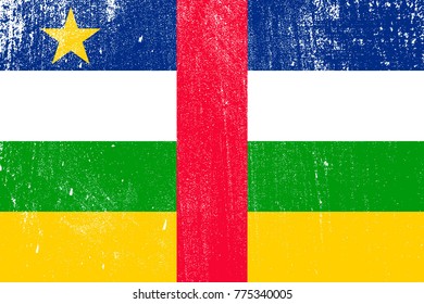 grunge styled flag of Central African Republic