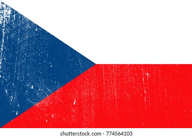 grunge styled flag of Czech Republic