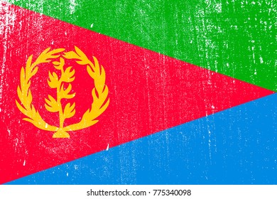 grunge styled flag of Eritrea