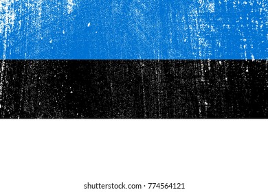 grunge styled flag of Estonia