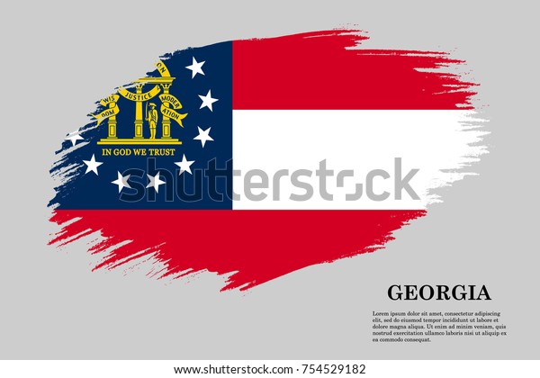 Grunge Styled Flag Georgia State Usa Stock Vector Royalty Free