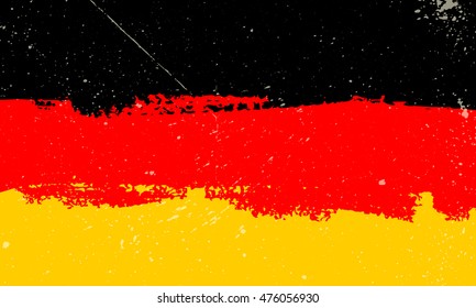 Grunge styled flag of Germany with spots vector illustration