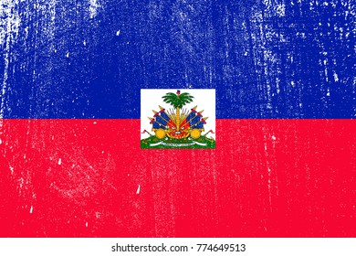 grunge styled flag of Haiti