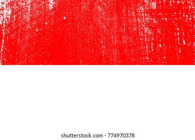 grunge styled flag of Indonesia