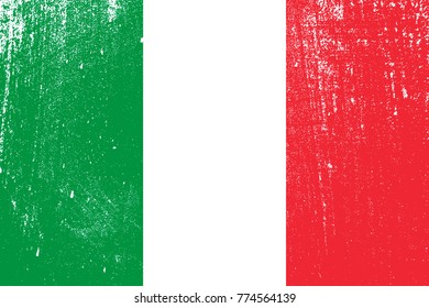 grunge styled flag of Italy