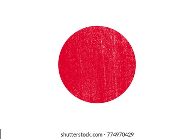 grunge styled flag of Japan