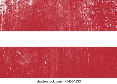 grunge styled flag of Latvia