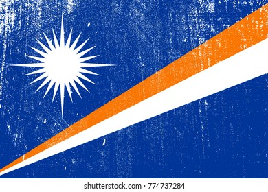 grunge styled flag of Marshall Islands