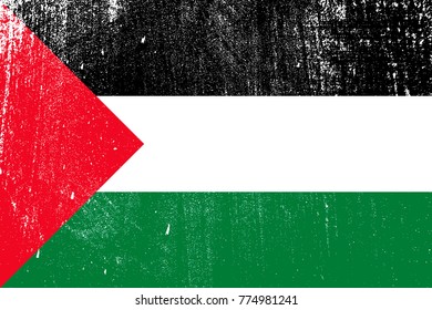 grunge styled flag of Palestine