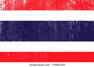 grunge styled flag of Thailand