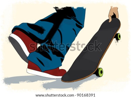 grunge styled skateboarding layout