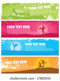 Grunge stylish banners