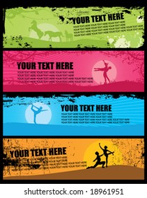 Grunge stylish banners
