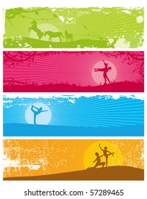 Grunge stylish banners