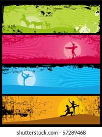 Grunge stylish banners