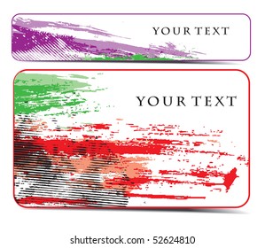 Grunge stylish banners with space of your text, vector illustration.