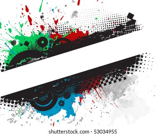 Grunge stylish banners with space of your text, vector illustration.