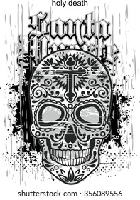 grunge sugar skull